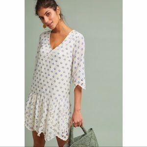 Anthropologie Meadow Rue eyelet tunic dress size s